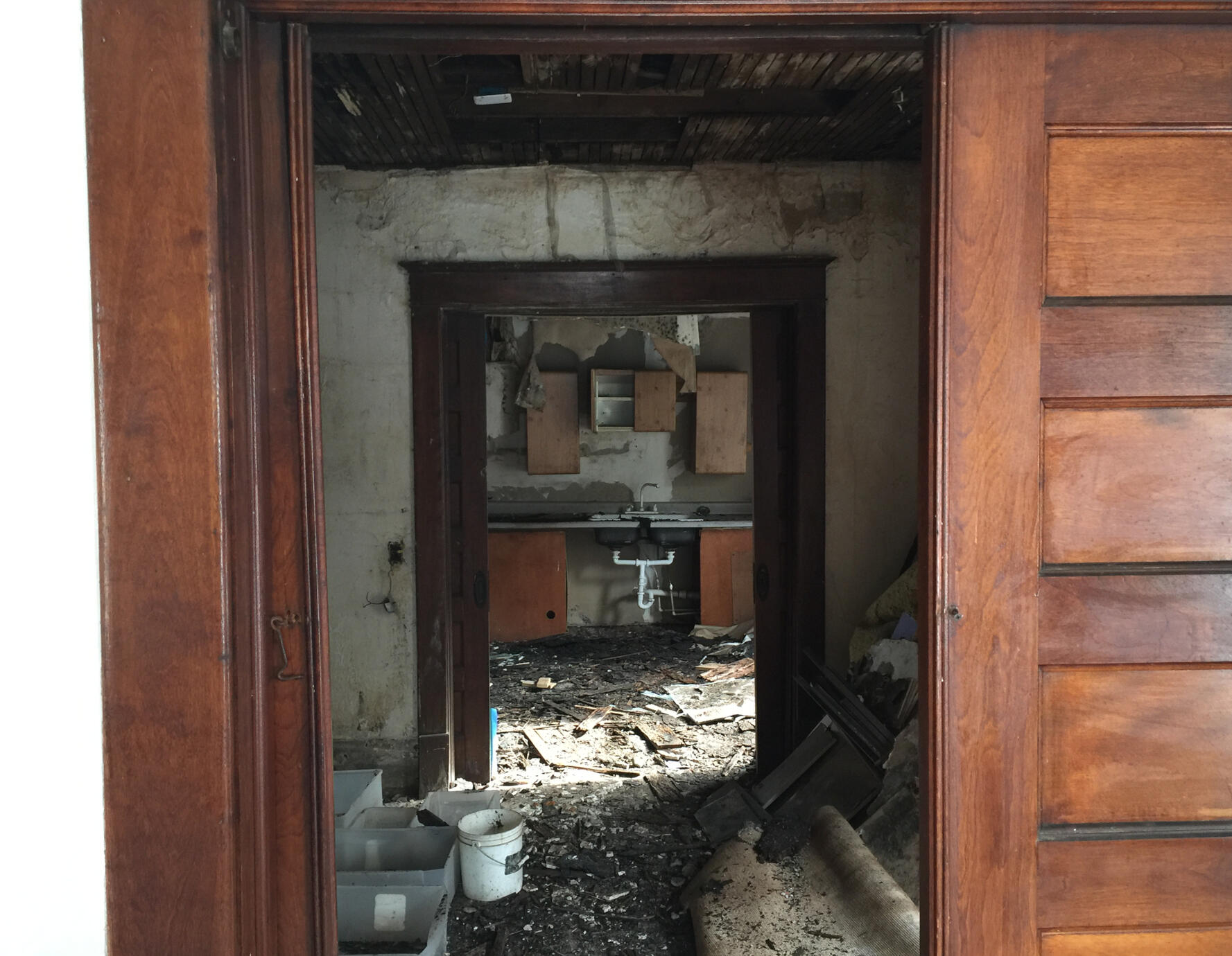 714 Upstairs' double pocket doors