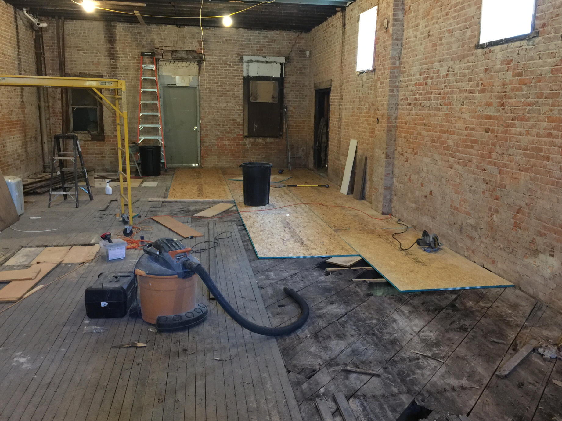 Starting the sub floor