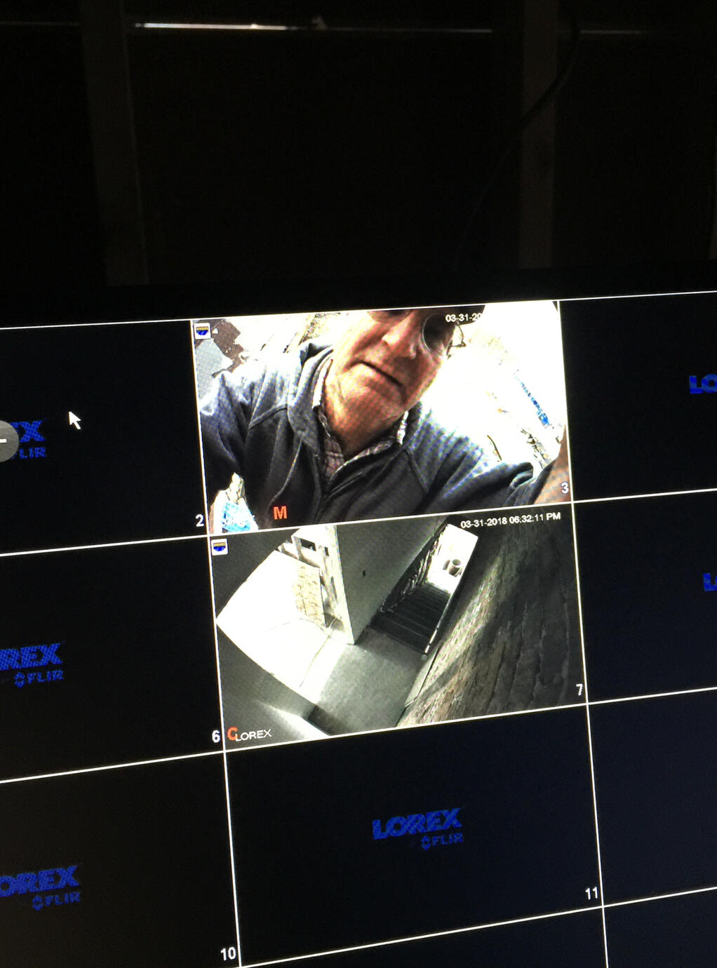 Dad configuring the camera system