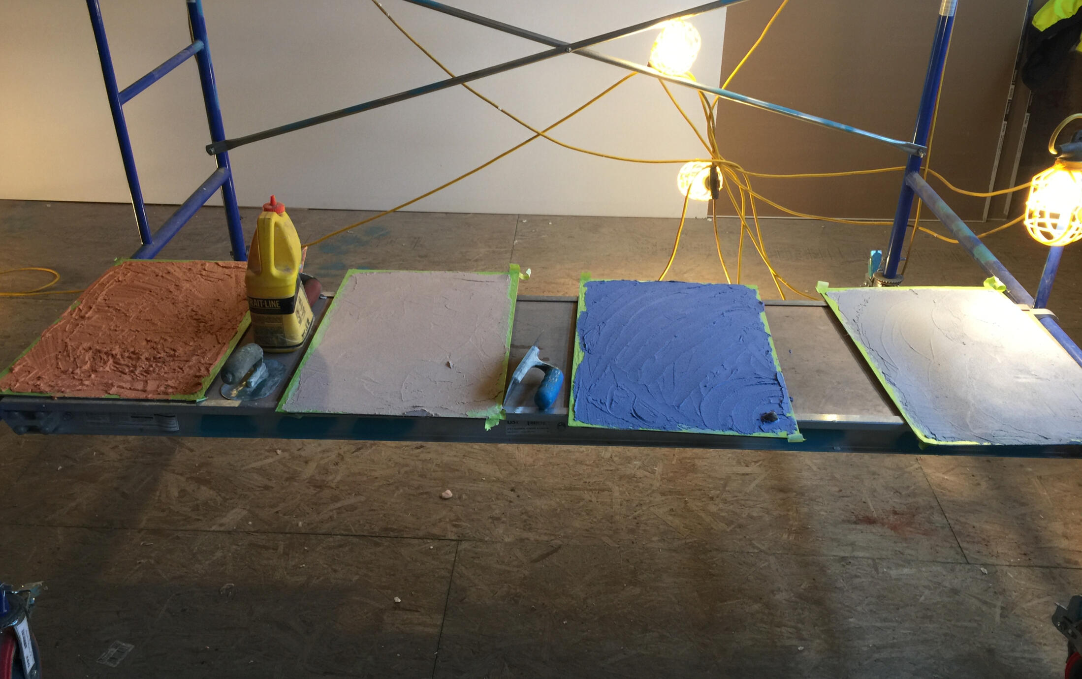 Experimenting with plaster color