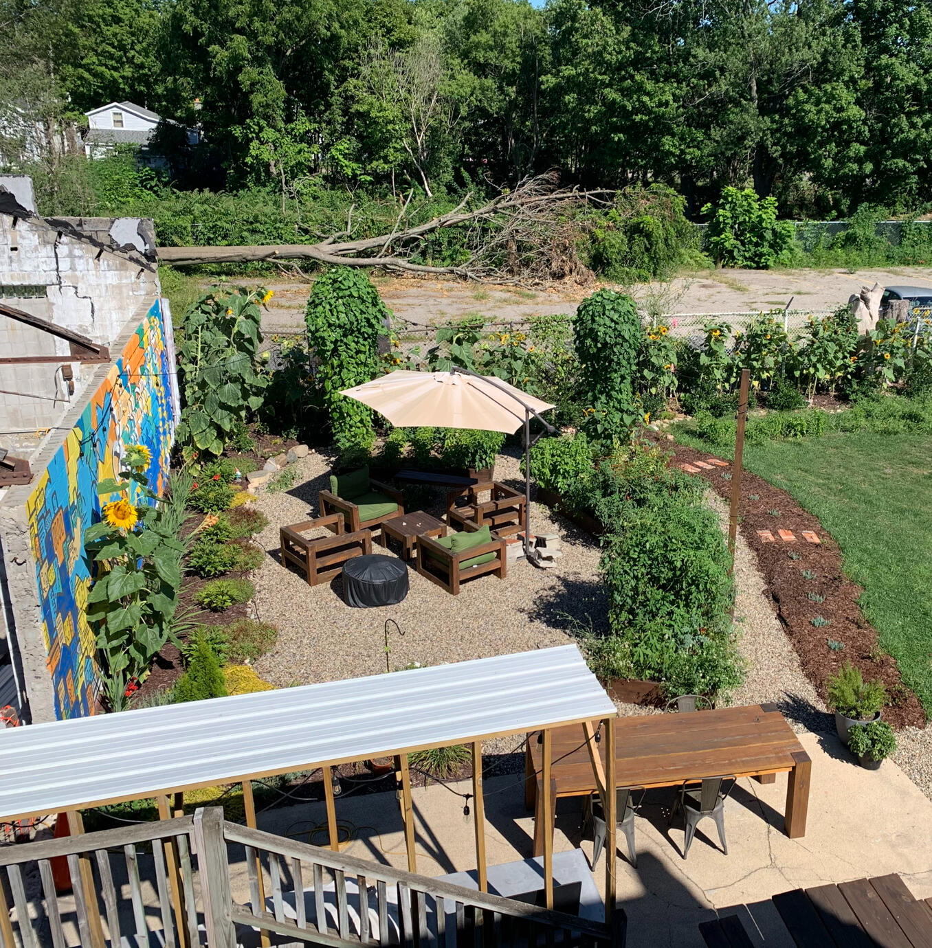 Room 1 in the backyard